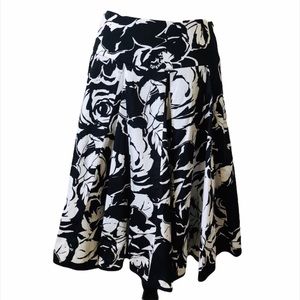 Lauren Ralph Lauren Black/White Pleated Skirt-New